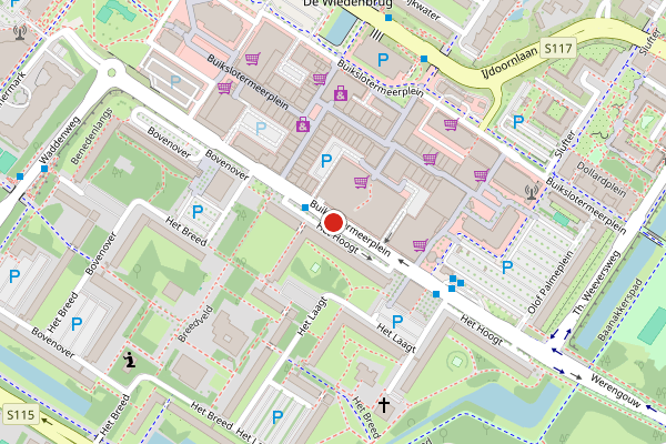 Brandweer-melding op Buikslotermeerplein, Amsterdam op 25 mei, kaart-overzicht