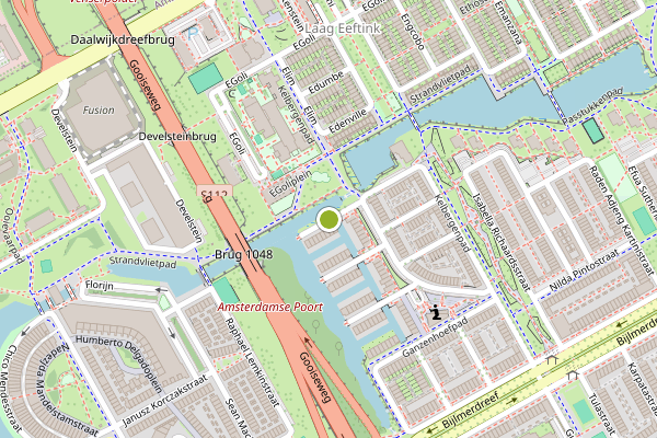 Ambulance-melding op Edith Magnusstraat, Amsterdam op 25 mei, kaart-overzicht