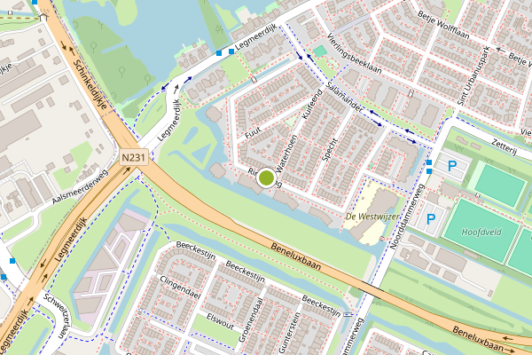 Ambulance-melding op Ringslang, Amstelveen op 25 mei, kaart-overzicht