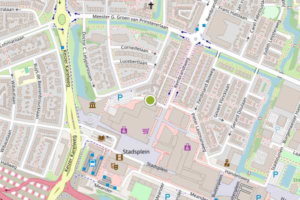 Ambulance-melding op Galerij, Amstelveen op 25 mei, kaart-overzicht