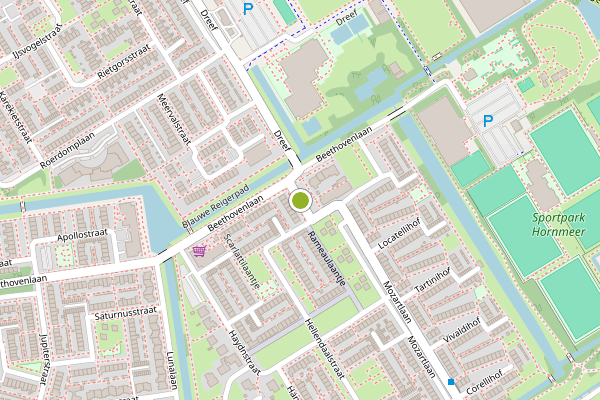 Ambulance-melding op Gluckstraat, Aalsmeer op 25 mei, kaart-overzicht