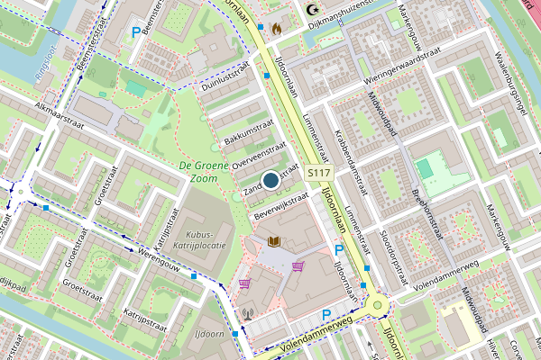 Politie-melding op Zandvoortstraat, Amsterdam op 25 mei, kaart-overzicht