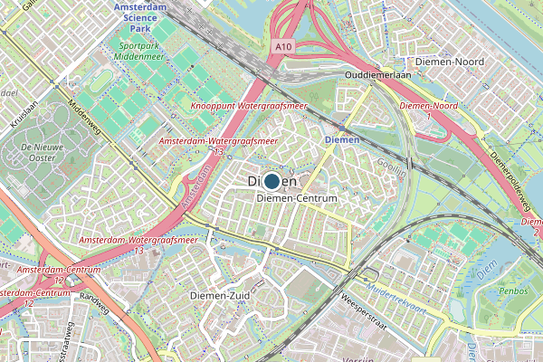 Politie-melding op Fortdiemerdammerweg, Diemen op 27 mei, kaart-overzicht