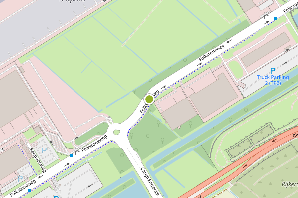Ambulance-melding op Folkstoneweg, Schiphol op 27 mei, kaart-overzicht