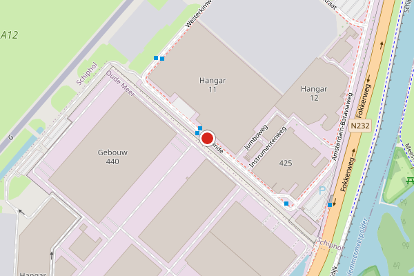 Brandweer-melding op Zuideinde, Schiphol op 26 mei, kaart-overzicht