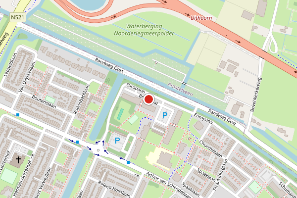 Brandweer-melding op Briandflat, Uithoorn op 27 mei, kaart-overzicht