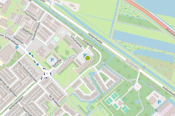 Ambulance-melding op Monnetflat, Uithoorn op 27 mei, kaart-overzicht