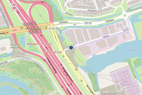 Politie-melding op Skoon, Oostzaan op 28 mei, kaart-overzicht