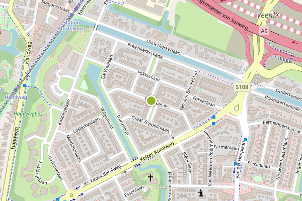 Ambulance-melding op Soerlaan, Amstelveen op 27 mei, kaart-overzicht