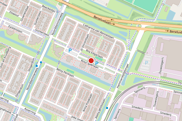 Brandweer-melding op Rosa Spierlaan, Amstelveen op 27 mei, kaart-overzicht