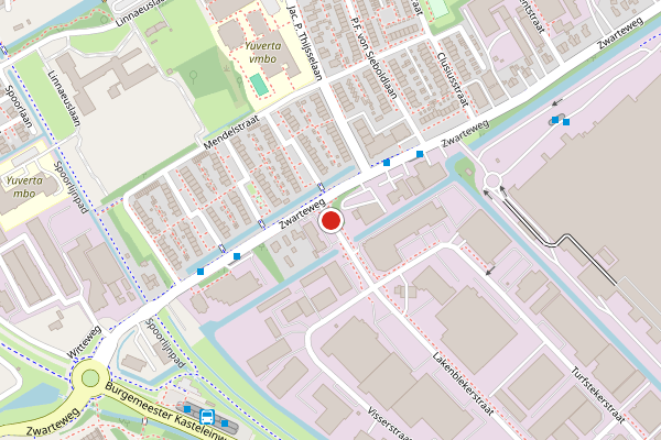 Brandweer-melding op Lakenblekerstraat, Aalsmeer op 26 mei, kaart-overzicht