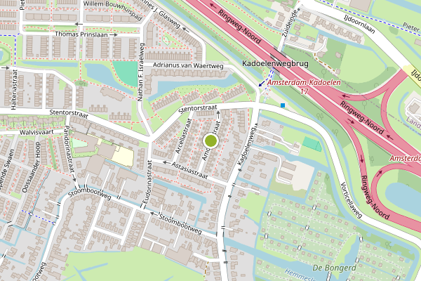 Ambulance-melding op Amoebastraat, Amsterdam op 28 mei, kaart-overzicht