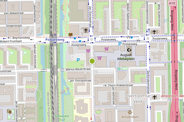 Ambulance-melding op Tooropstraat, Amsterdam op 28 mei, kaart-overzicht