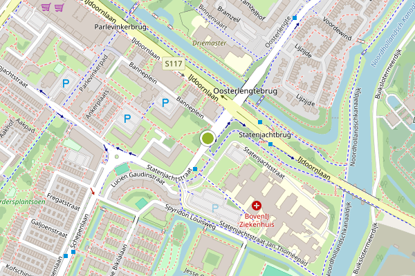 Ambulance-melding op Statenjachtstraat, Amsterdam op 28 mei, kaart-overzicht