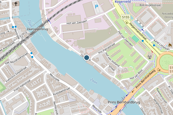 Politie-melding op Oostzijde, Zaandam op 27 mei, kaart-overzicht