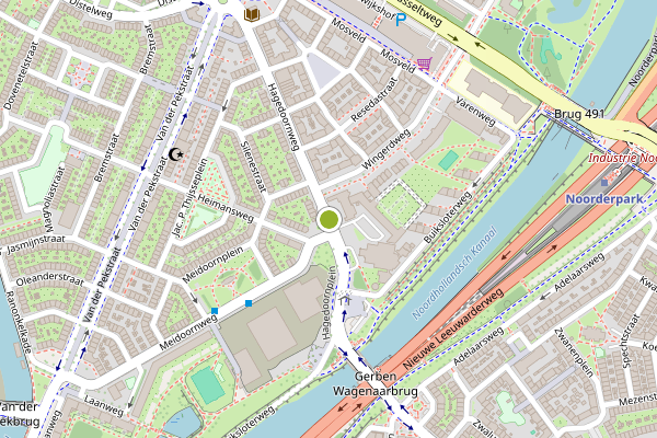 Ambulance-melding op Hagedoornweg, Amsterdam op 28 mei, kaart-overzicht