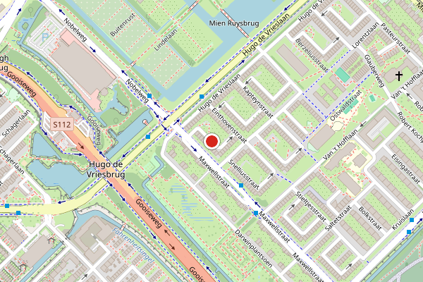 Brandweer-melding op F.C. Dondersstraat, Amsterdam op 28 mei, kaart-overzicht
