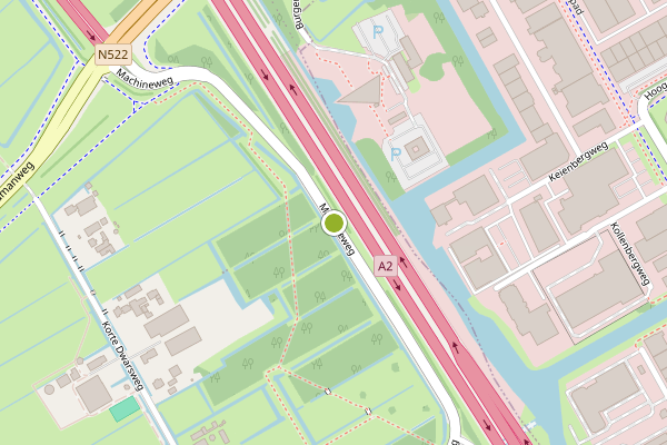 Ambulance-melding op Machineweg, Ouderkerk aan de Amstel op 28 mei, kaart-overzicht