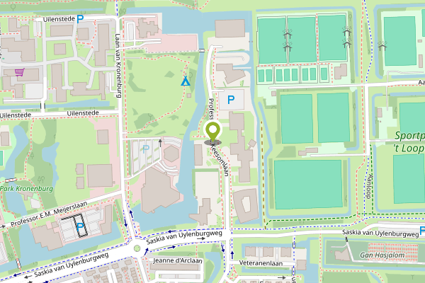 Ambulance-melding op Prof. W.H. Keesomlaan, Amstelveen op 23 april, kaart-overzicht