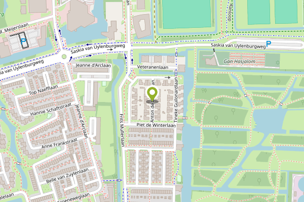 Ambulance-melding op Anton de Langelaan, Amstelveen op 27 april, kaart-overzicht