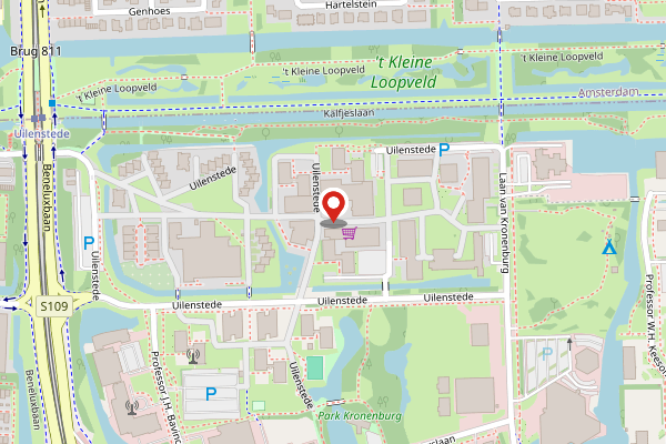 Brandweer-melding op Uilenstede, Amstelveen op 27 april, kaart-overzicht