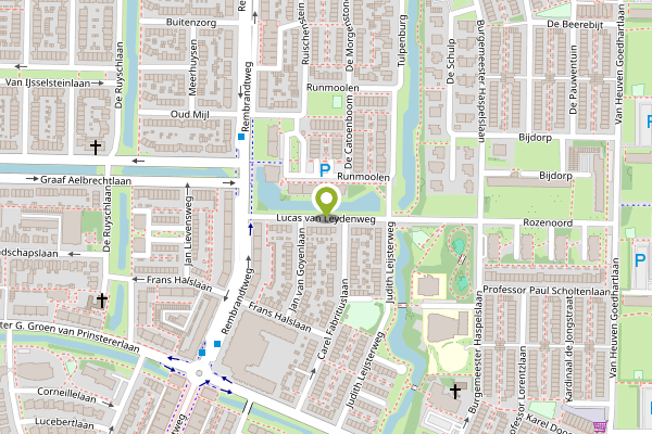 Ambulance-melding op Lucas van Leydenweg, Amstelveen op 23 april, kaart-overzicht