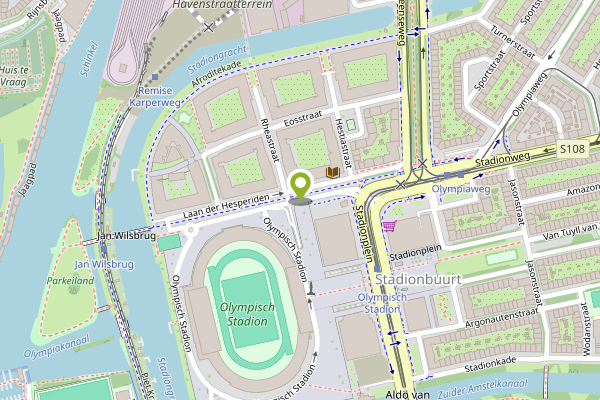 Ambulance-melding op Laan der Hesperiden, Amsterdam op 27 april, kaart-overzicht