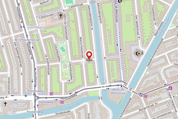 Brandweer-melding op Davisstraat, Amsterdam op 27 april, kaart-overzicht