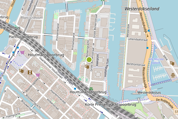 Ambulance-melding op Minnemoersstraat, Amsterdam op 29 mei, kaart-overzicht