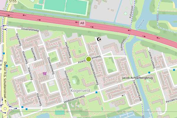 Ambulance-melding op Pinksterbloemweg, Zaandam op 29 mei, kaart-overzicht