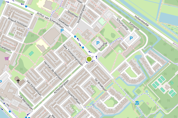 Ambulance-melding op Achterberglaan, Uithoorn op 29 mei, kaart-overzicht