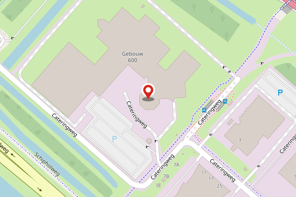 Brandweer-melding op Cateringweg, Schiphol op 27 april, kaart-overzicht