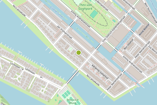 Ambulance-melding op Fritz Dietrich Kahlenbergstraat, Amsterdam op 29 mei, kaart-overzicht