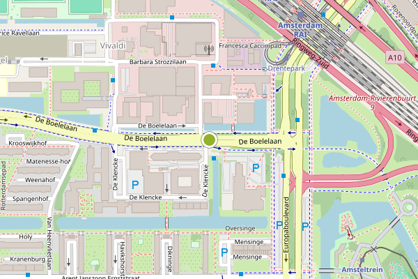 Ambulance-melding op De Klencke, Amsterdam op 29 mei, kaart-overzicht