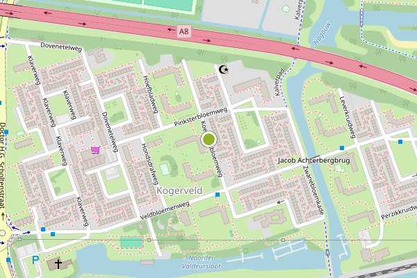 Ambulance-melding op Koekoeksbloemweg, Zaandam op 29 mei, kaart-overzicht