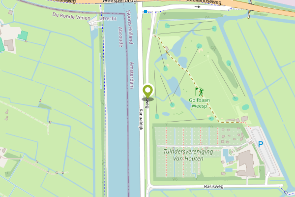 Ambulance-melding op Basisweg, Weesp op 28 april, kaart-overzicht