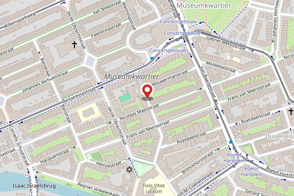 Brandweer-melding op Hondecoeterstraat, Amsterdam op 24 april, kaart-overzicht