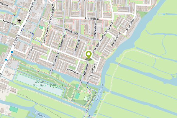 Ambulance-melding op Dr. M.L. Kingstraat, Landsmeer op 28 april, kaart-overzicht