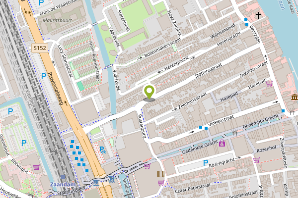 Ambulance-melding op Stationsstraat, Zaandam op 28 april, kaart-overzicht