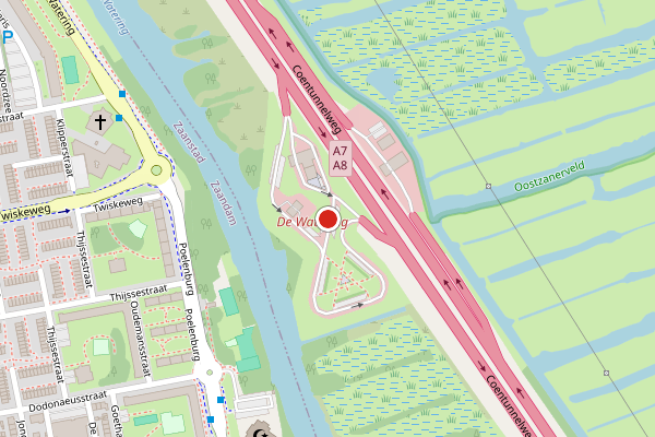 Brandweer-melding op De Watering, Oostzaan op 28 april, kaart-overzicht