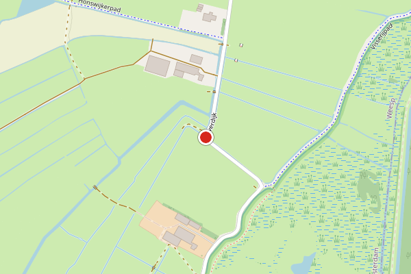 Brandweer-melding op Keverdijk, Weesp op 29 mei, kaart-overzicht
