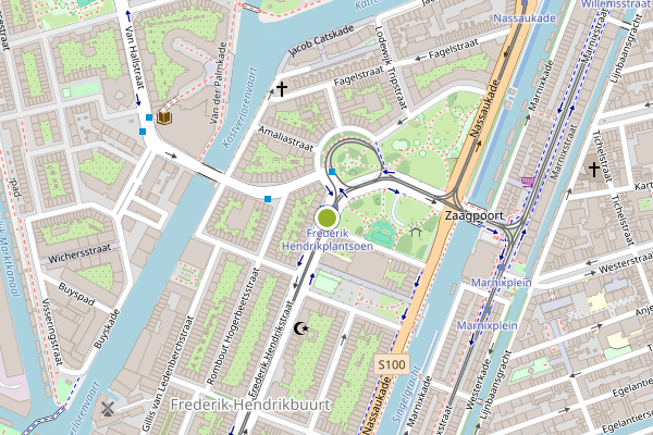 Ambulance-melding op Frederik Hendrikstraat, Amsterdam op 29 mei, kaart-overzicht