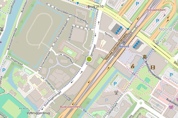 Ambulance-melding op Elzenhagensingel, Amsterdam op 29 mei, kaart-overzicht