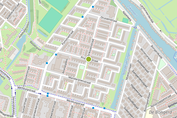 Ambulance-melding op Pruimenstraat, Amsterdam op 29 mei, kaart-overzicht