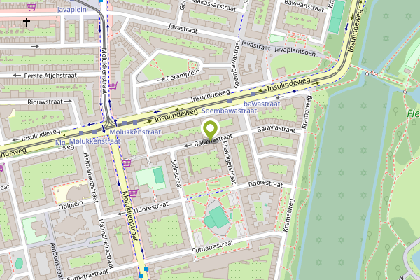 Ambulance-melding op Bataviastraat, Amsterdam op 24 april, kaart-overzicht
