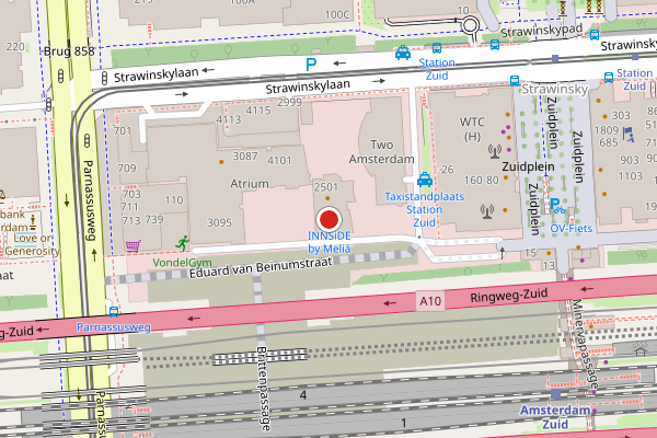 Brandweer-melding op Eduard van Beinumstraat, Amsterdam op 29 mei, kaart-overzicht