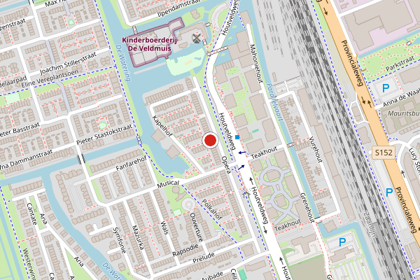 Brandweer-melding op Kapelhof, Zaandam op 29 mei, kaart-overzicht