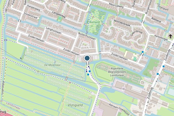 Politie-melding op De Poort, Landsmeer op 29 mei, kaart-overzicht