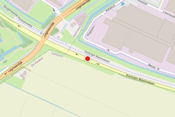 Brandweer-melding op Koningin Máximalaan, Uithoorn op 29 mei, kaart-overzicht