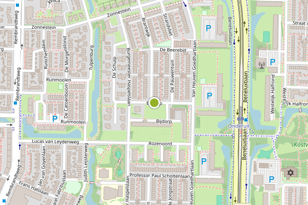 Ambulance-melding op Bijdorp, Amstelveen op 29 mei, kaart-overzicht